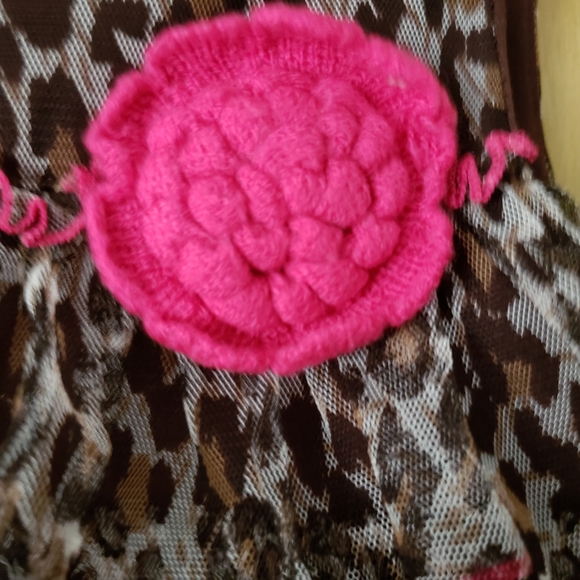 Emily West Brown Print Sleeveless Dress Size 7/8 - Picture 4 of 8